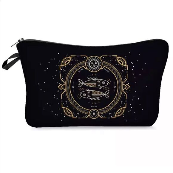 FUDEAM 12 Zodiac Print Pattern Women Waterproof Cosmetic Bag New 2 poly mailers - Picture 9 of 15